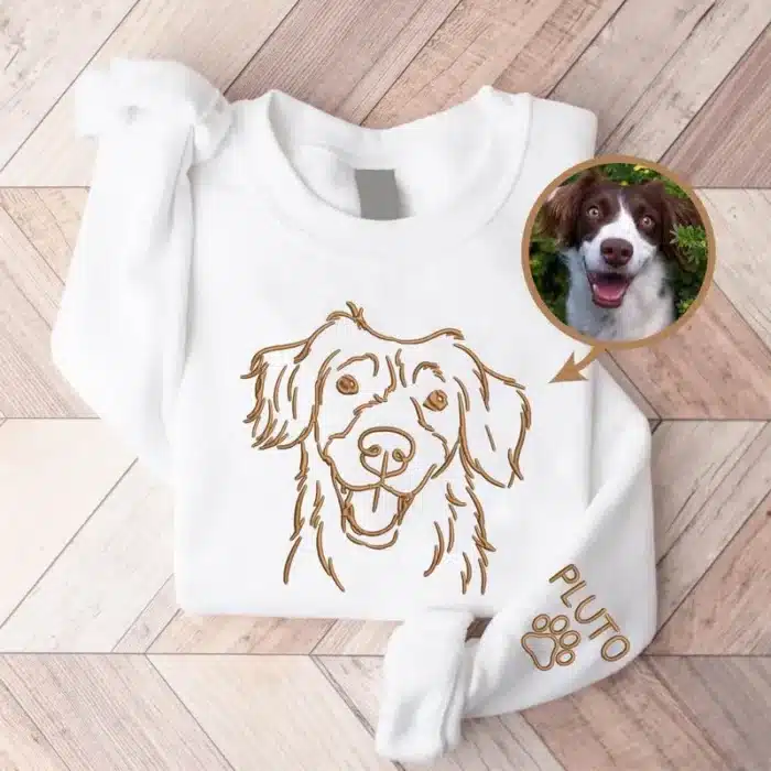 Custom Pet Outline Pattern Sweatshirt