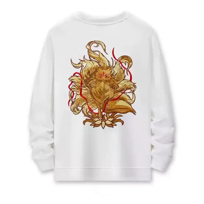 Custom Chinese 9-tailed Fox Pattern Sweatshirt - Image 2