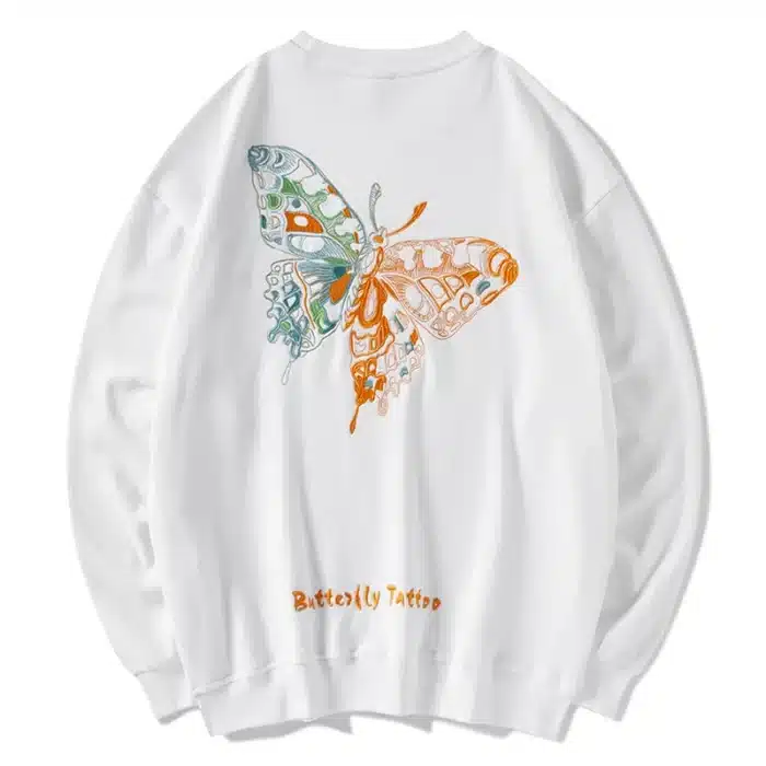 Custom Chinese Butterfly Pattern Sweatshirt - Image 4