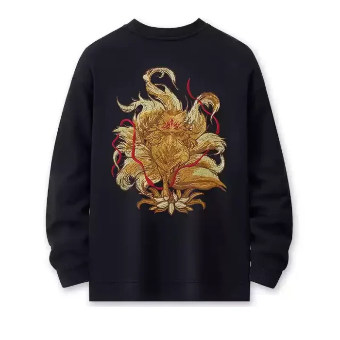 Custom Chinese 9-tailed Fox Pattern Sweatshirt