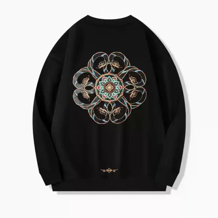 Custom Chinese 2 Snakes Pattern Sweatshirt