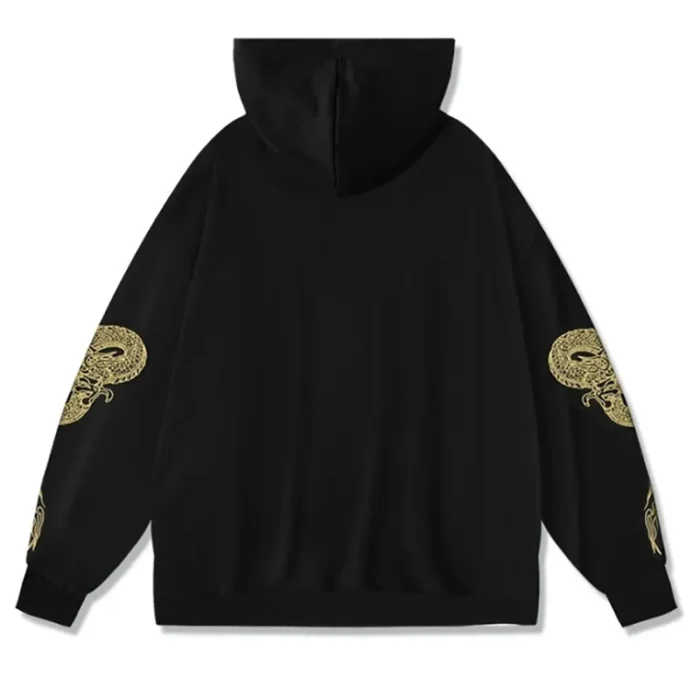 Custom Chinese Gold Long Pattern Hoodie - Image 3