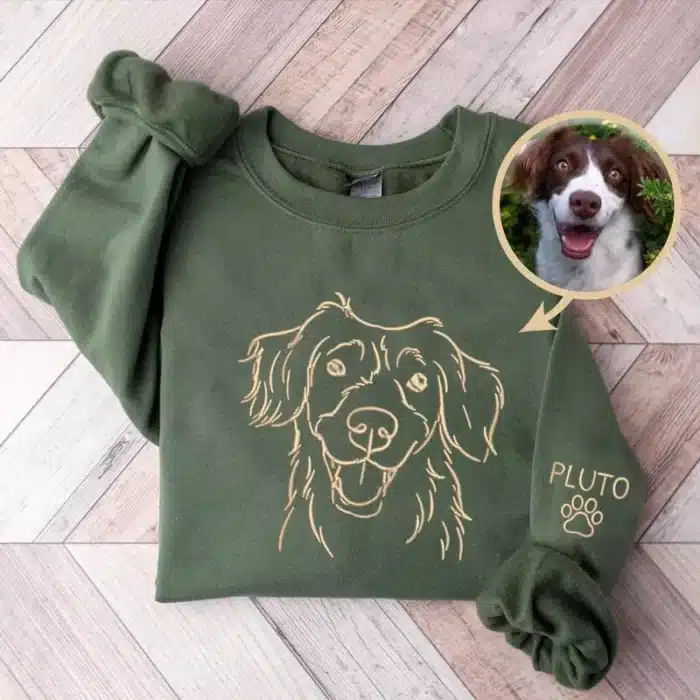 Custom Pet Outline Pattern Sweatshirt - Image 2