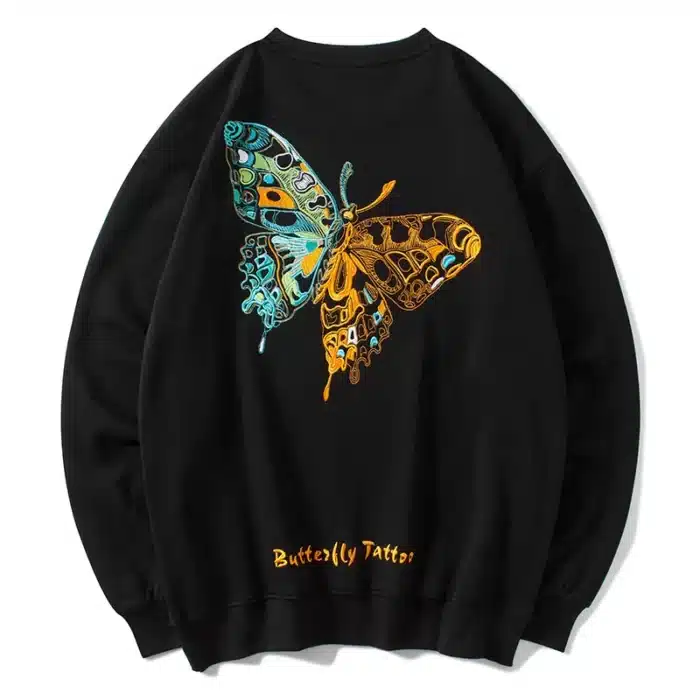 Custom Chinese Butterfly Pattern Sweatshirt