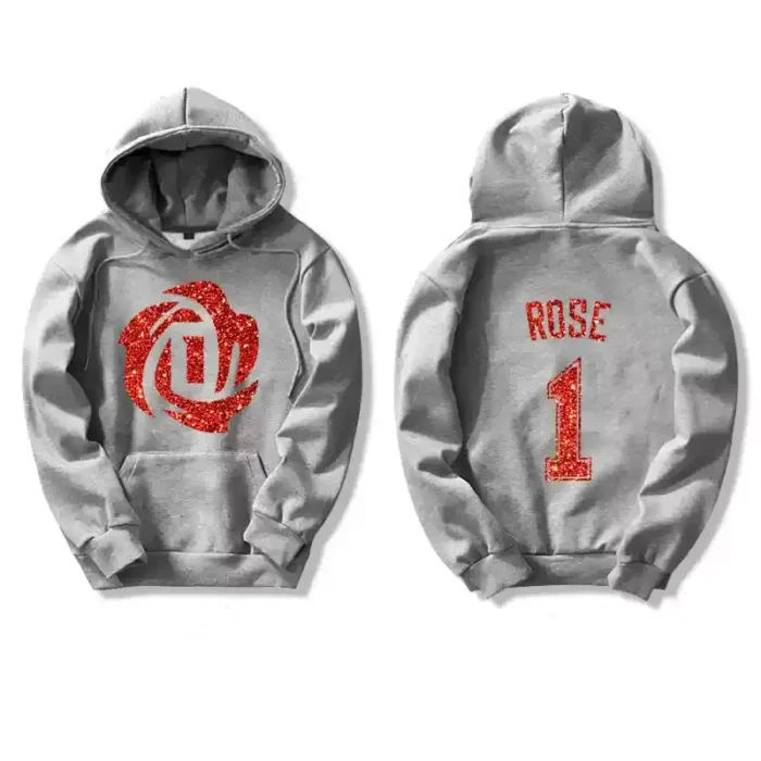 Custom Hot Stamping Red Gold Printing Hoodie - Image 2