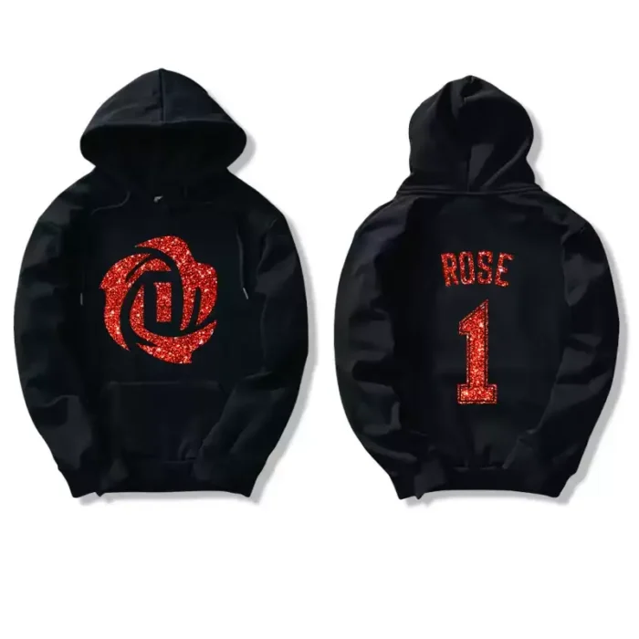 Custom Hot Stamping Red Gold Printing Hoodie - Image 3