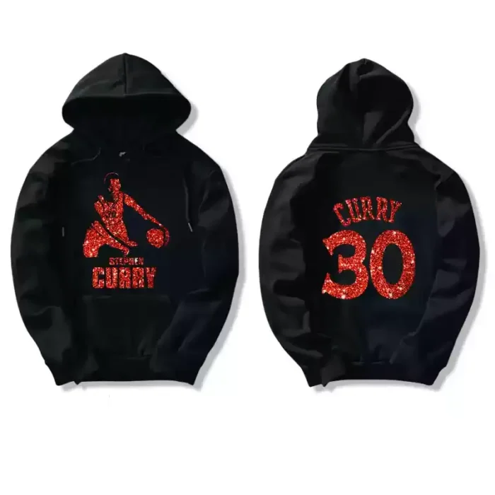 Custom Hot Stamping Red Gold Printing Hoodie