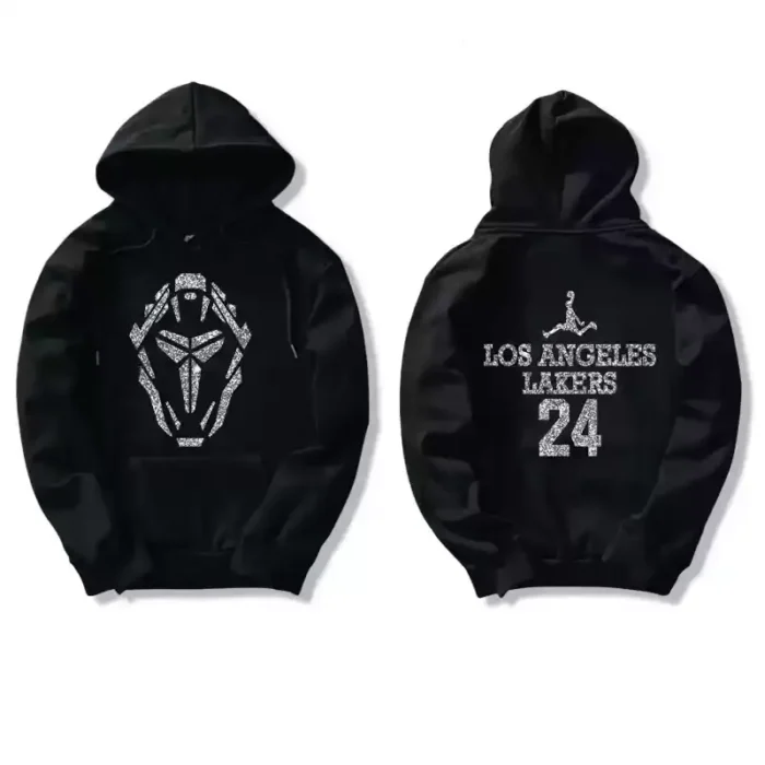 Custom Hot Stamping Silver Gold Printing Hoodie - Image 3