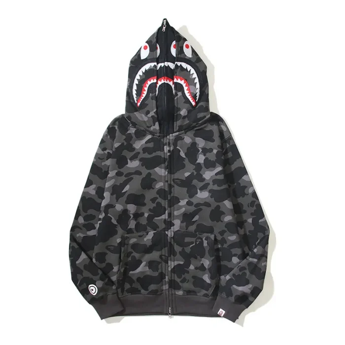 Custom Full Zip Flock Printing Hoodie - Image 3